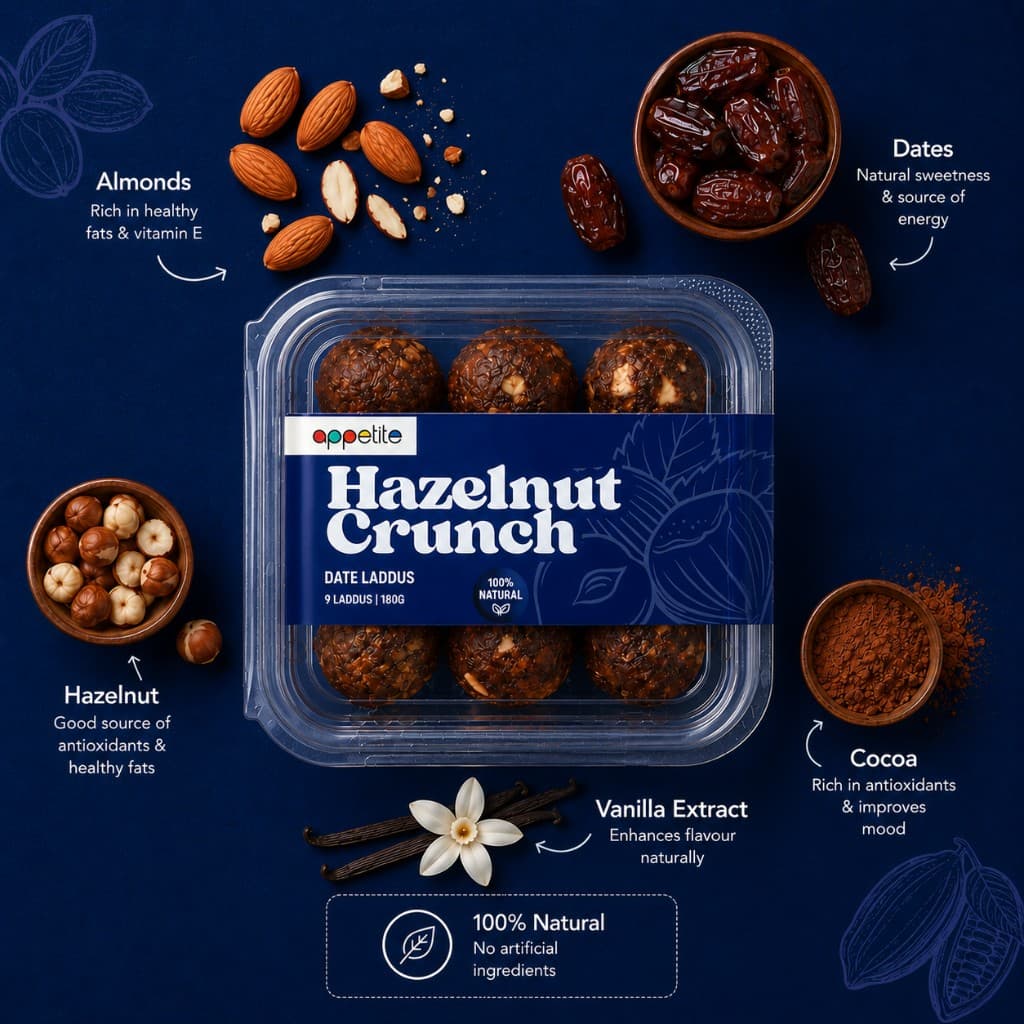 Hazelnut Crunch Date Laddu 2